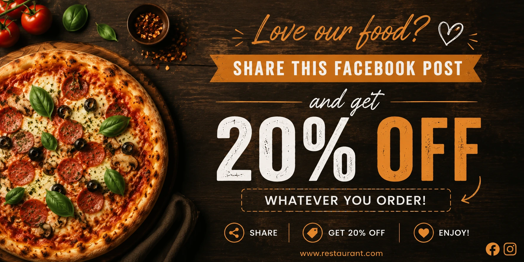 Restaurant promotion banner
